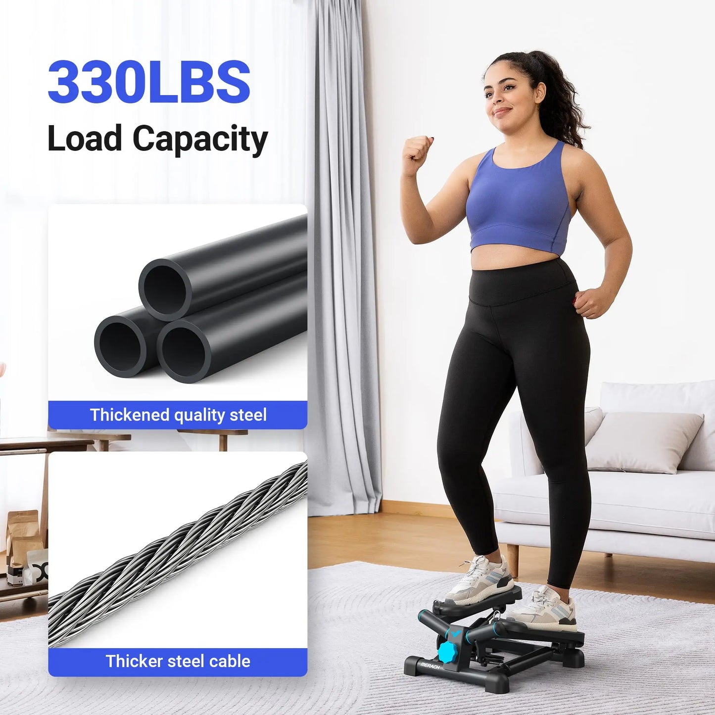 Mini Stepper for Exercise 330LBS Capacity Compact Design