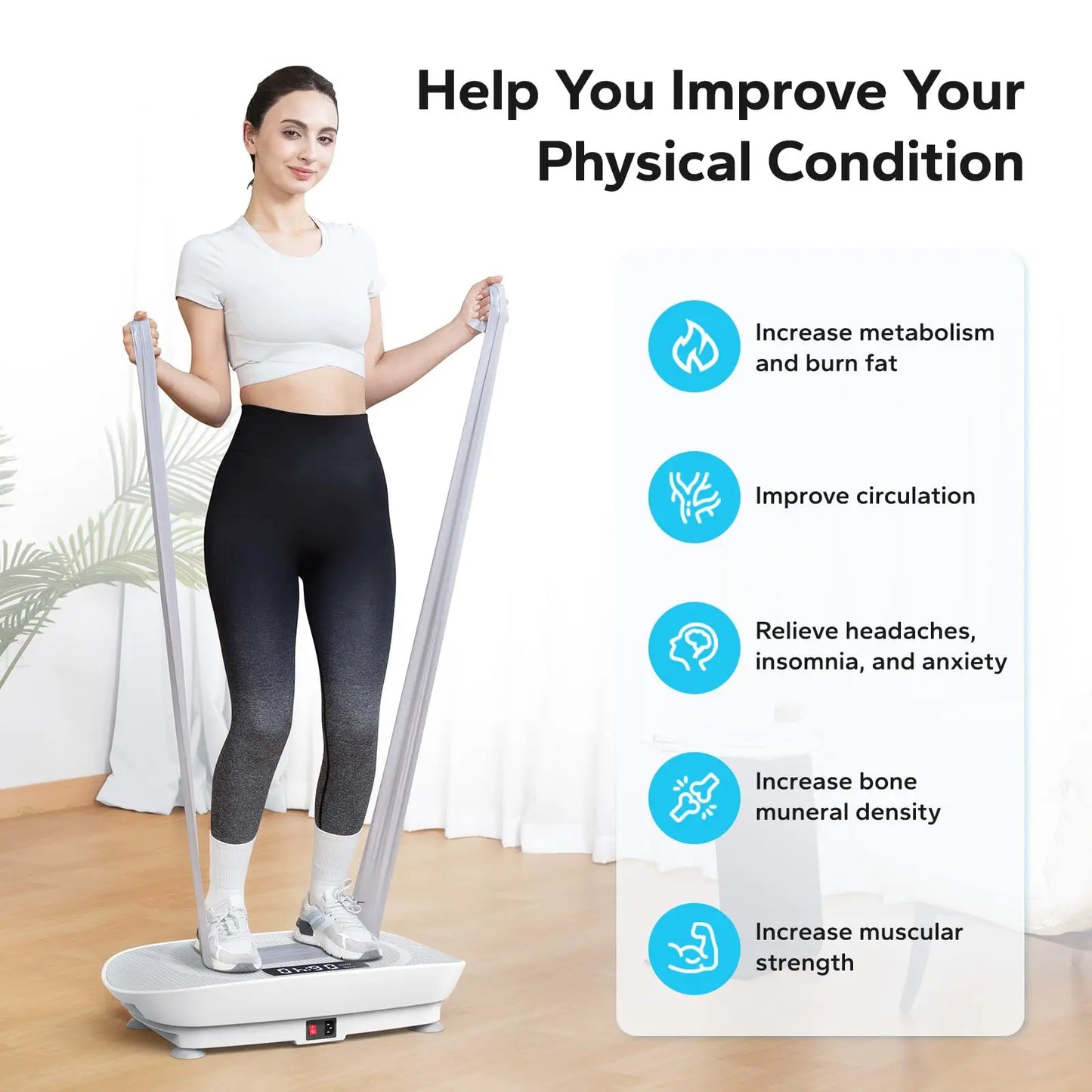 MERACH Vibration Plate Exercise Machine Whole Body Workout