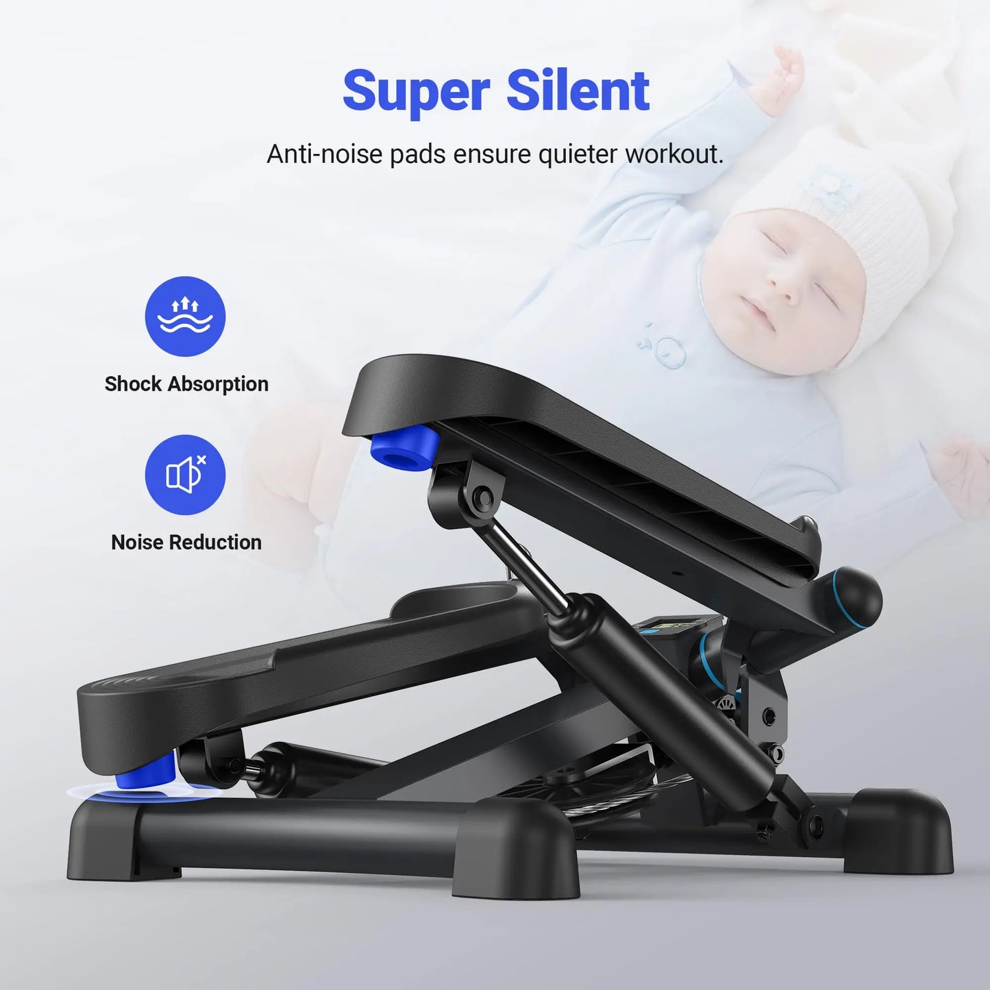 Mini Stepper for Exercise 330LBS Capacity Compact Design