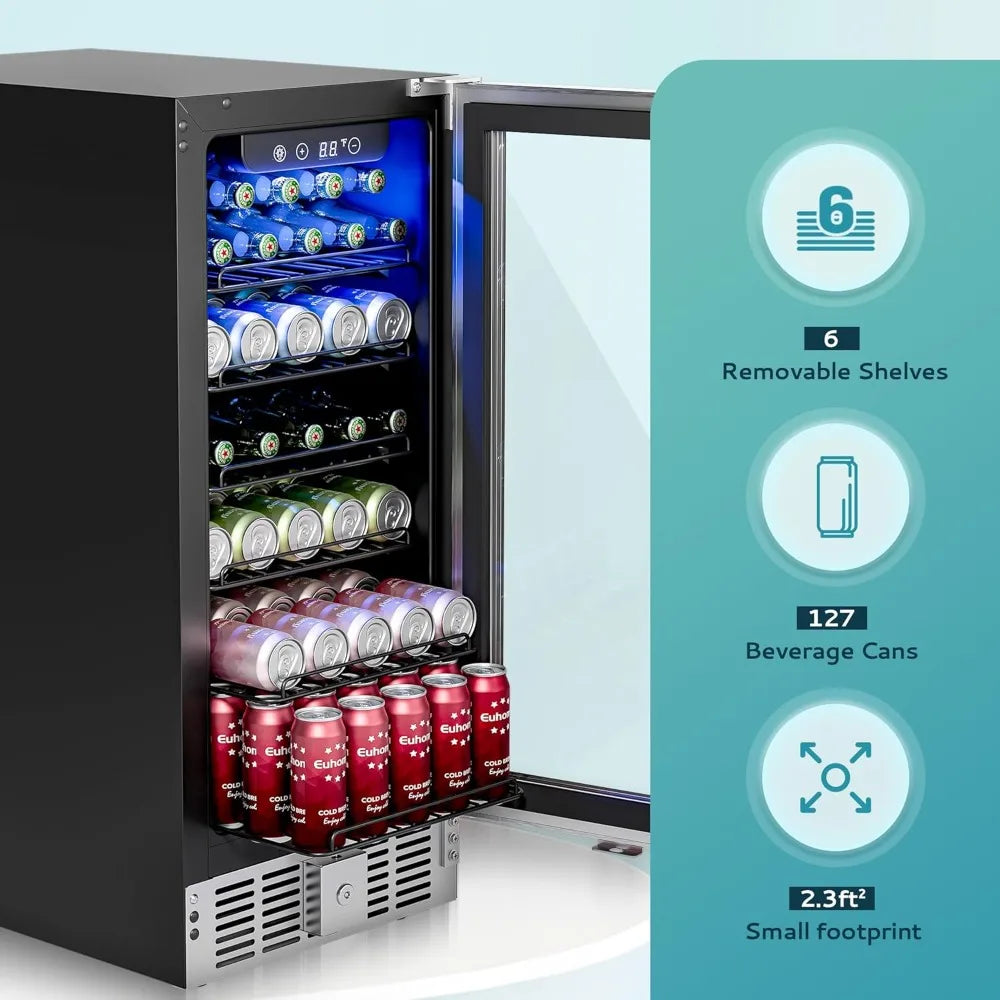 15 inch beverage refrigerator