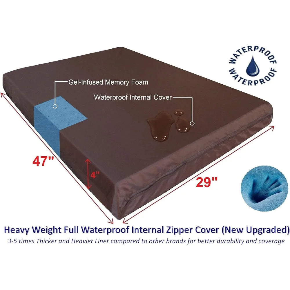 True Orthopedic Gel Memory Foam Dog Bed for Ultimate Comfort