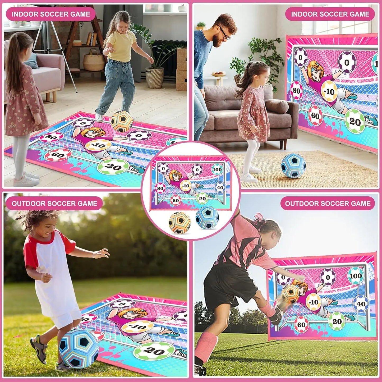 Soccer Ball Set for Kids Toss Football - Fun Outdoor Activity