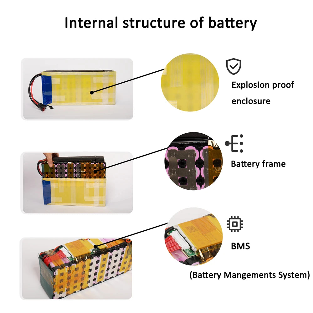 36V 10Ah Lithium Battery Pack for Electric Bike Scooter