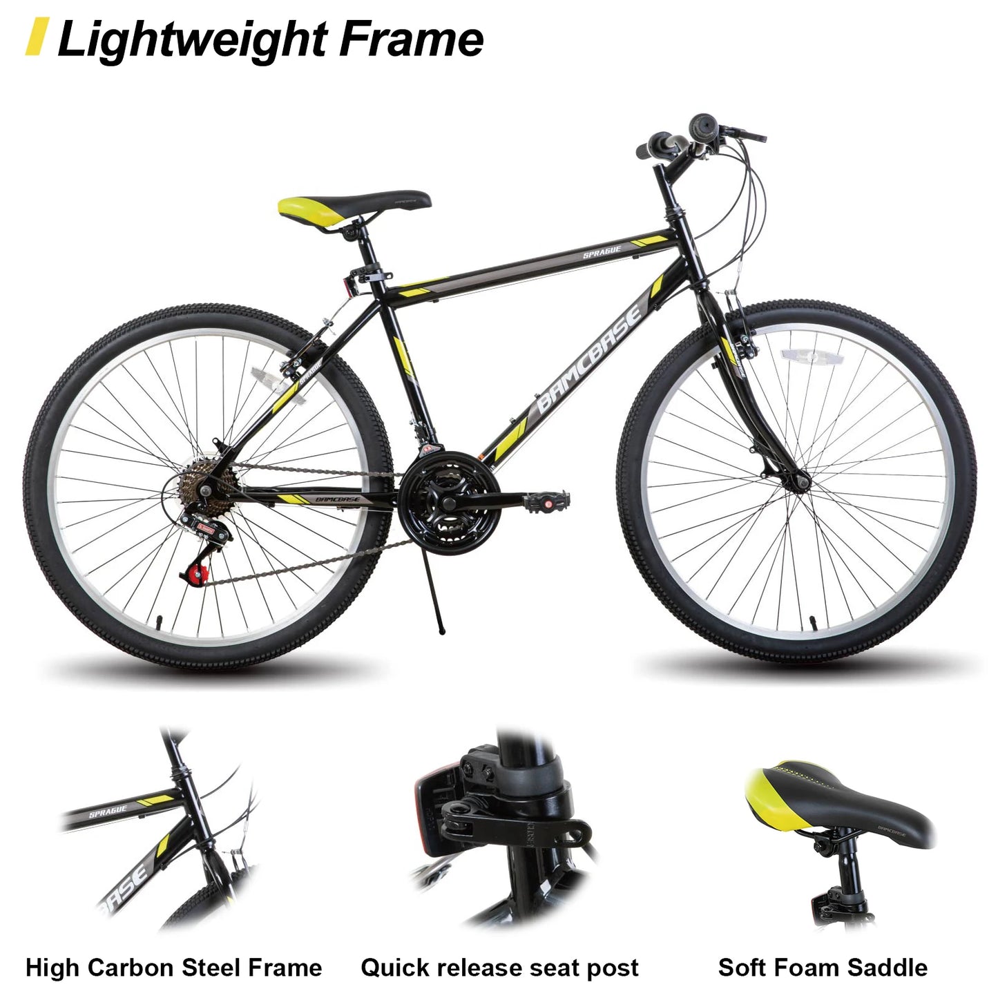 Hiland 24 26 Inch Mountain Bike For Men And Women 21 Speeds