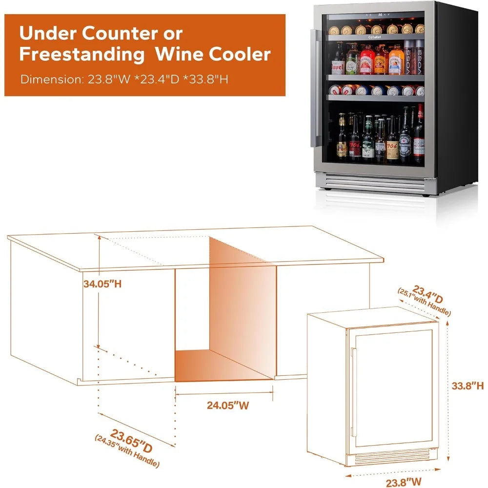 180 Cans of 34 ° F-54 ° F Beverage Refrigerator Cooler