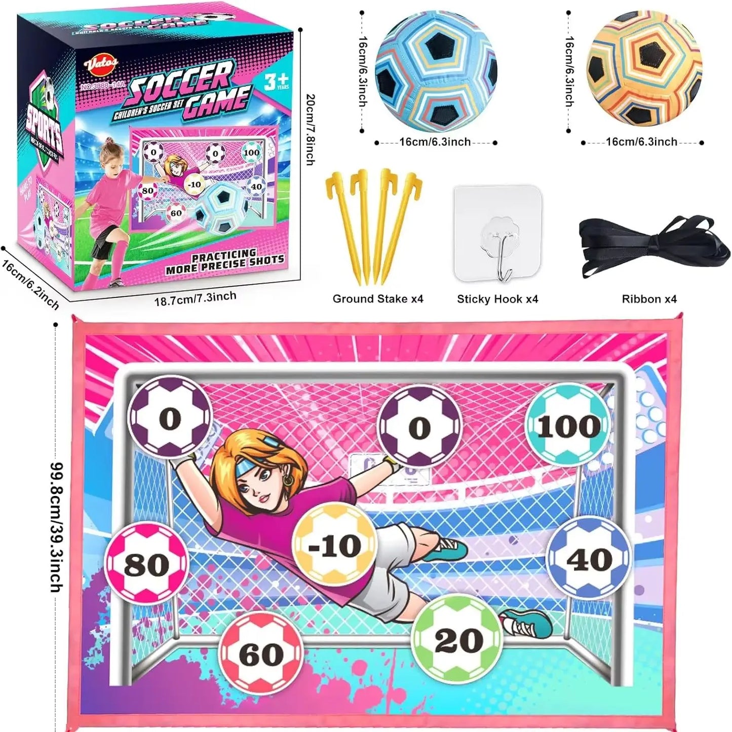 Soccer Ball Set for Kids Toss Football - Fun Outdoor Activity
