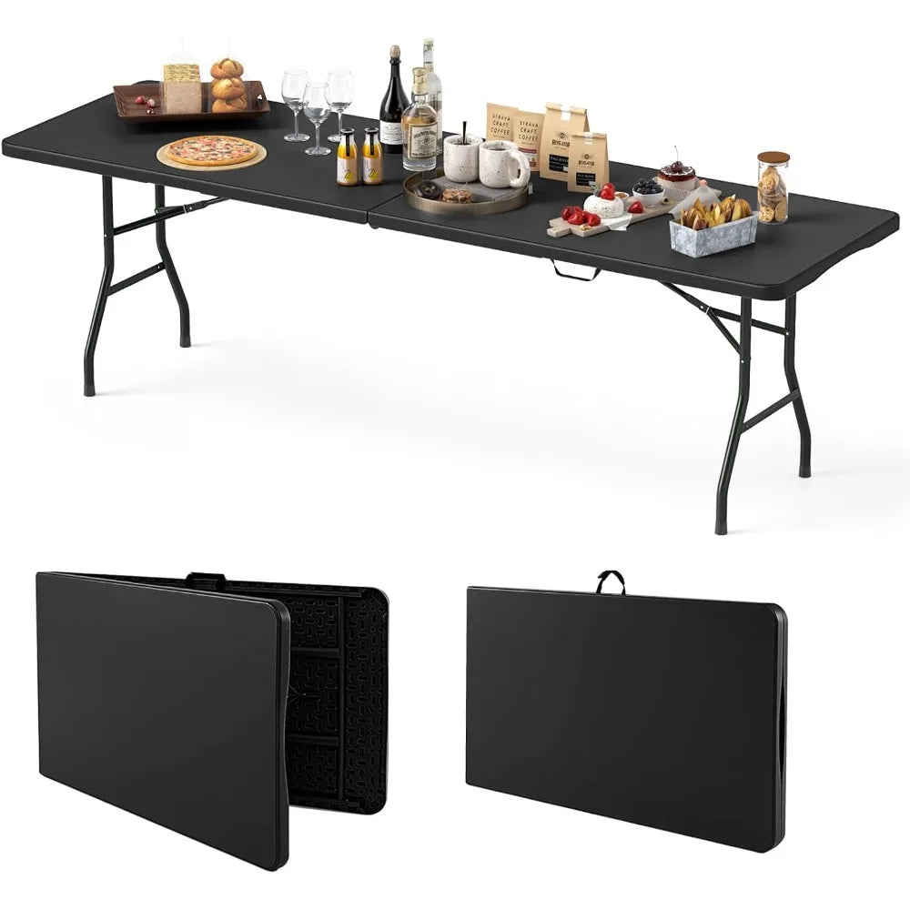 8ft Plastic Heavy Duty Tabletop, Handle, Lock