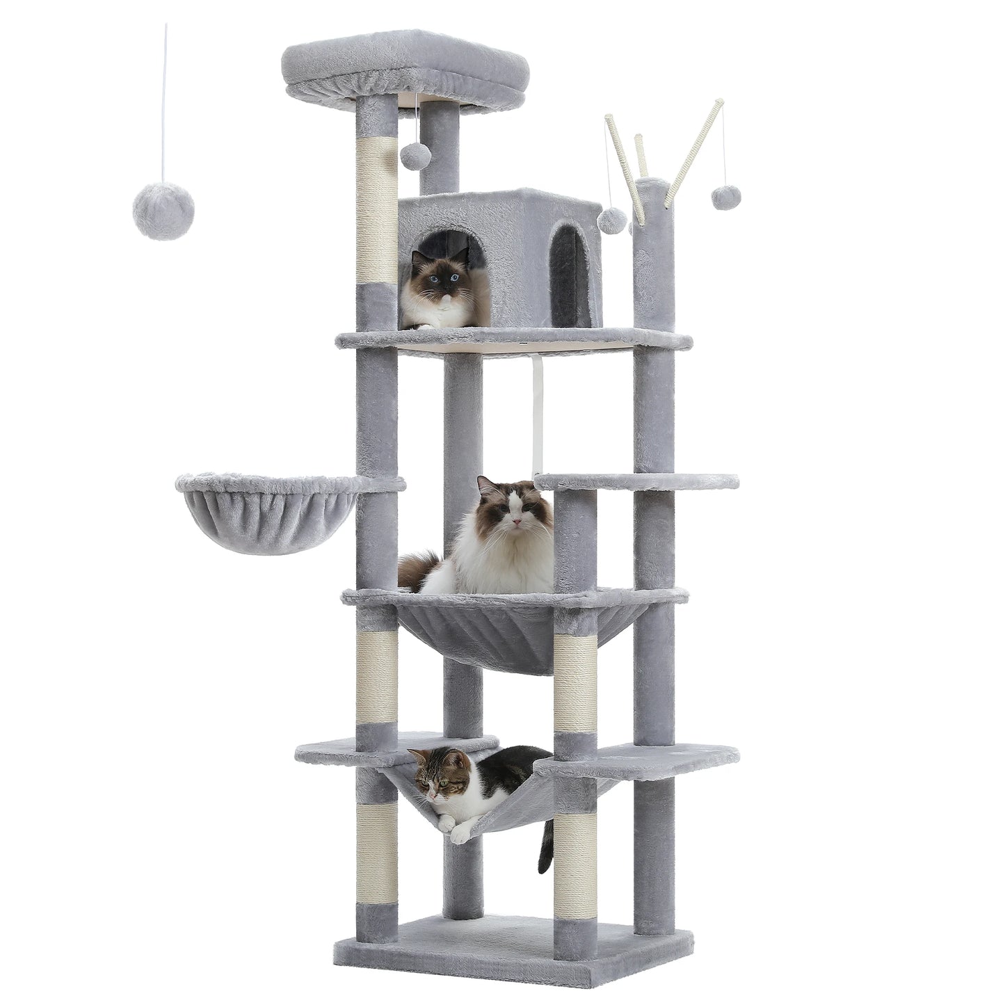 Large Cat Tree for Indoor Cats – 7-Level Activity Castle