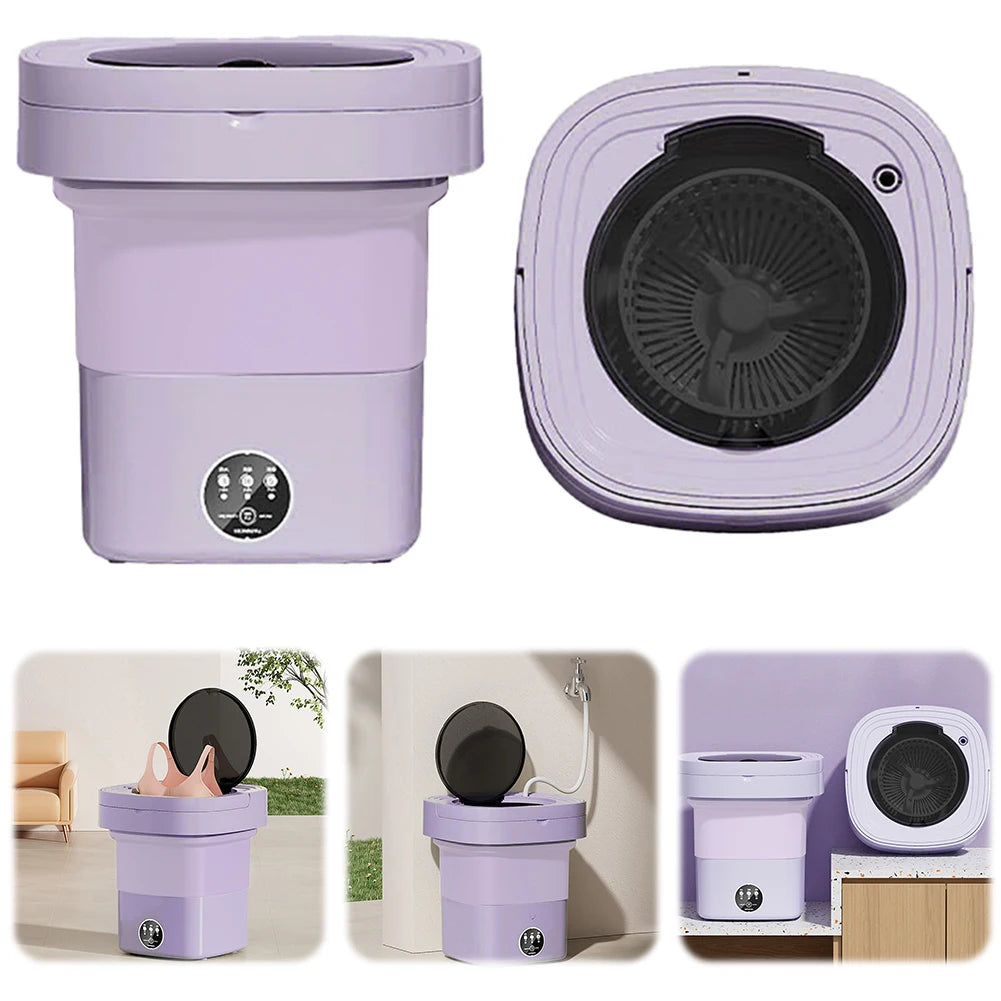 10L Small Folding Washing Machine Portable Dormitory Mini