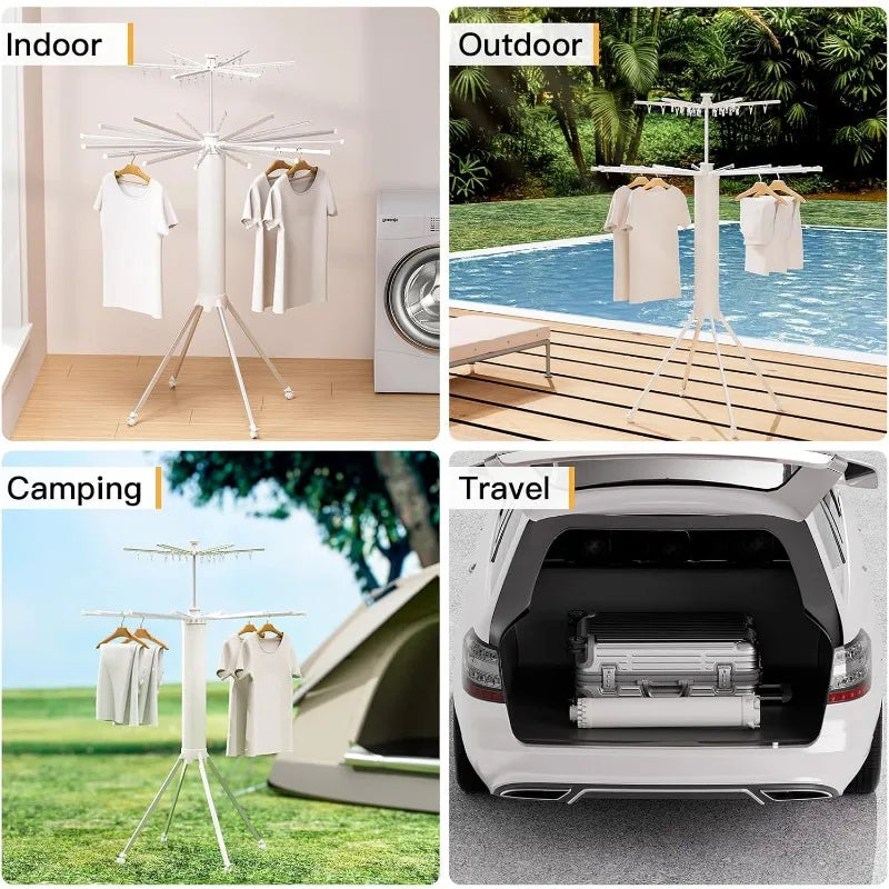 Four-Legged Clothes Drying Rack, Foldable