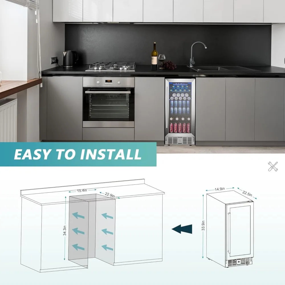15 inch beverage refrigerator