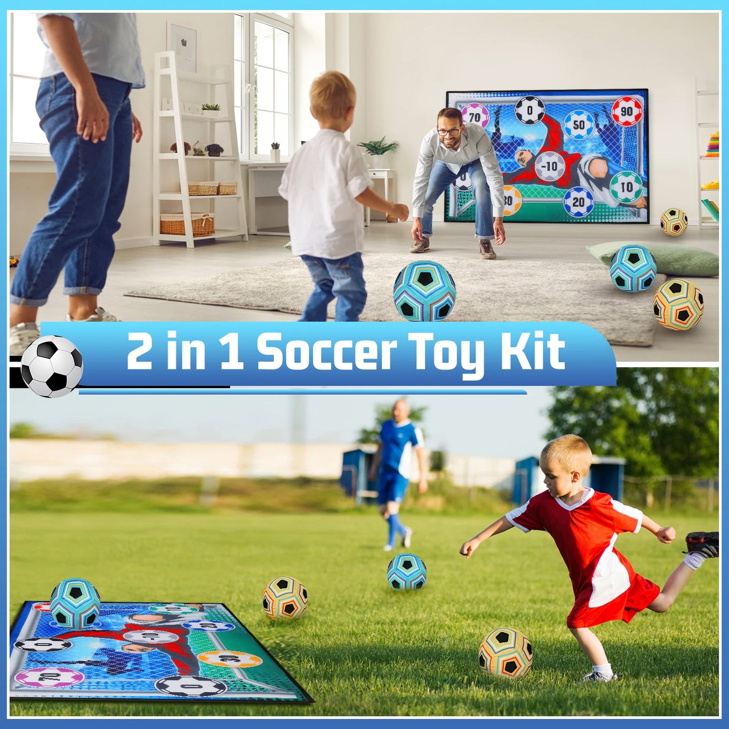 VATOS Football Ball Game Set for Kids Indoor Outdoor Soccer
