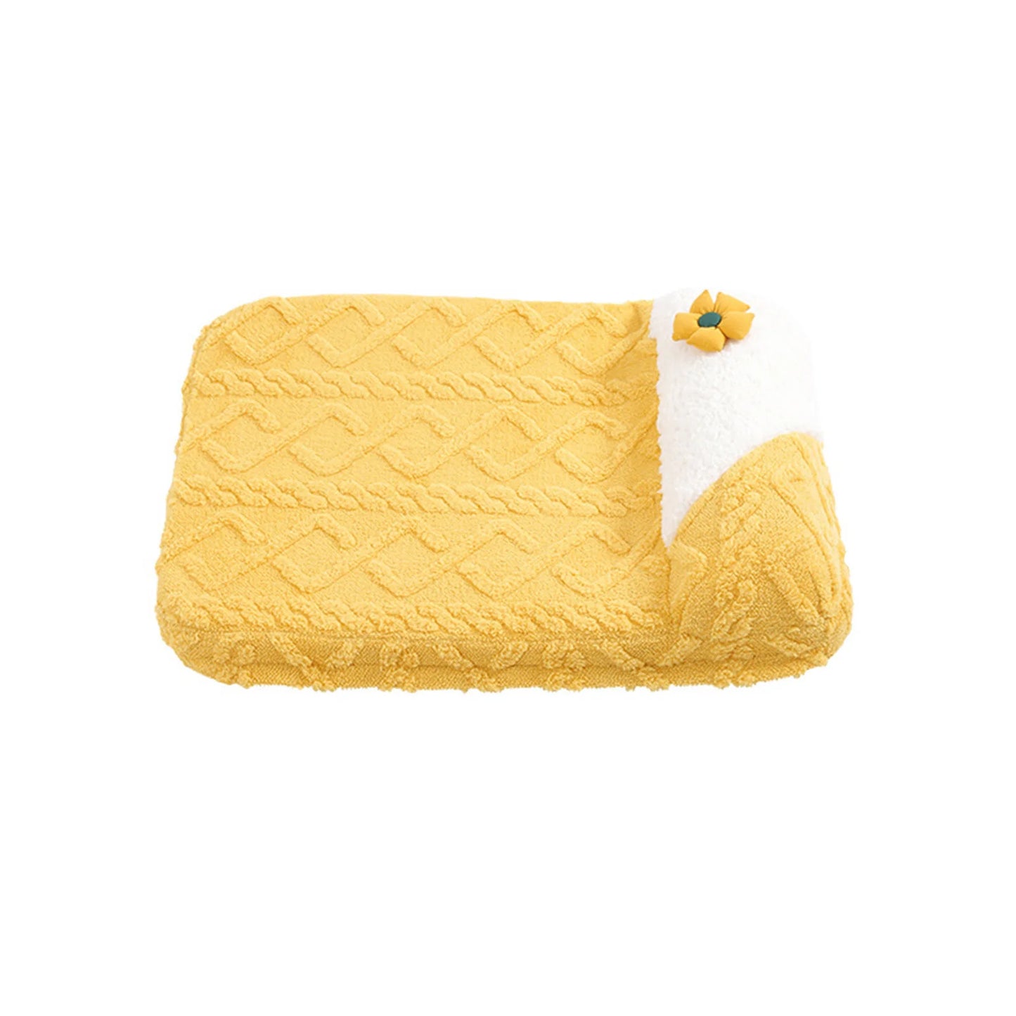 1Pcs/Lot Cute Yellow Cream Cat Beds With Crumb Pillow Comfy