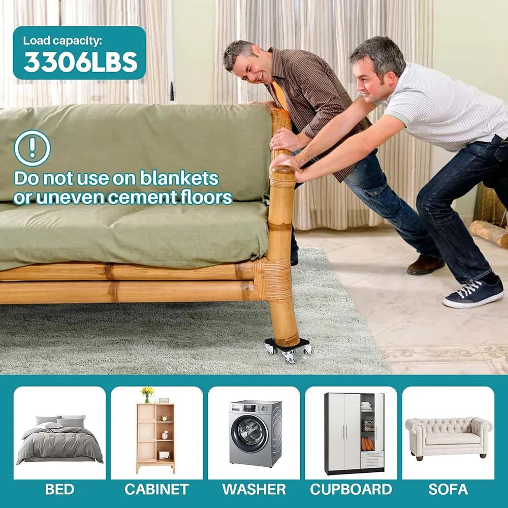 Hign Concerned Heavy Duty Furniture Dolly 360 Wheel Brakes