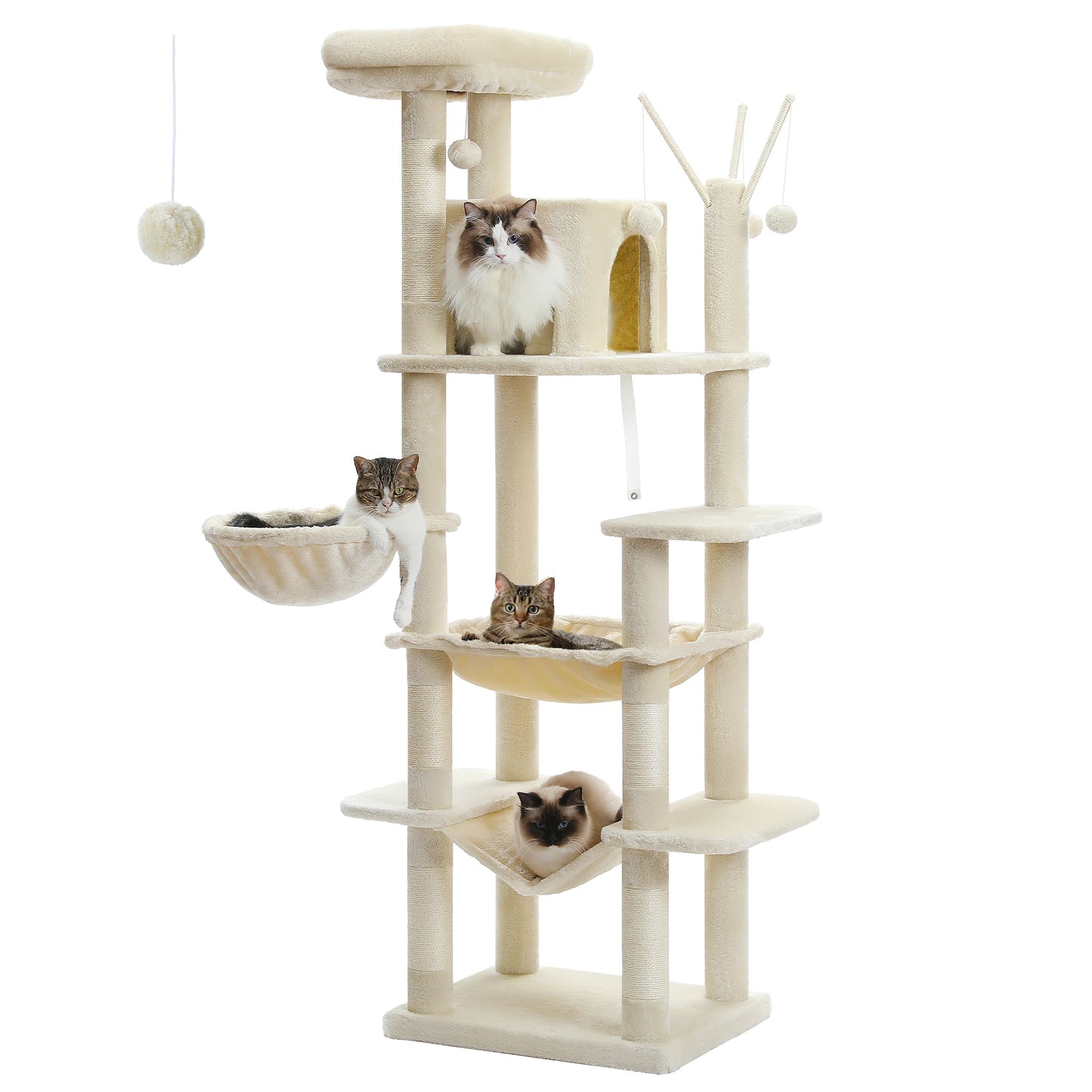 Large Cat Tree for Indoor Cats – 7-Level Activity Castle