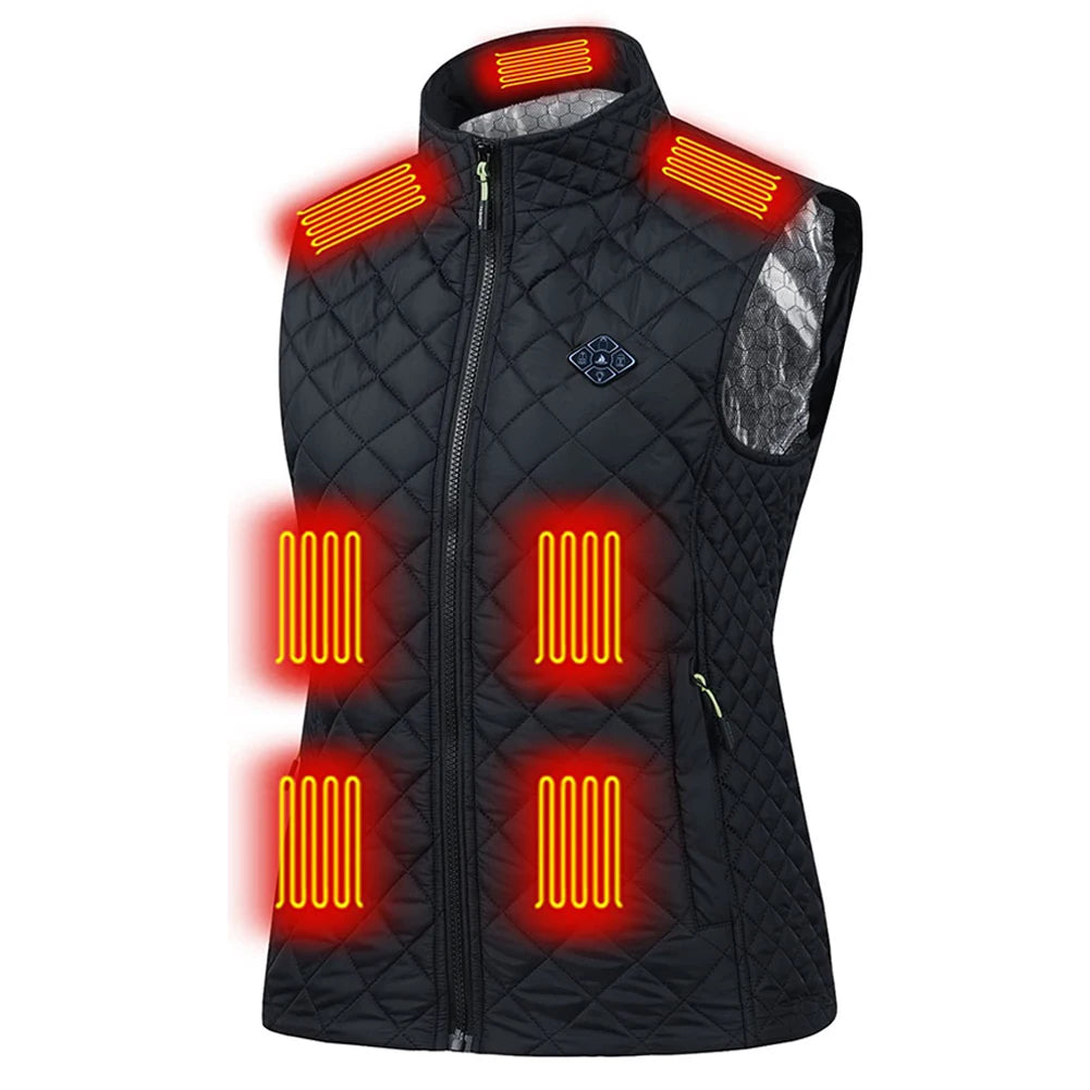 Guangdong 21 Zone USB Heated Vest Women Cotton Thermal Jacket