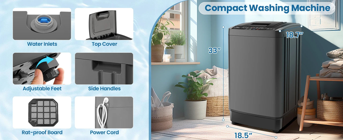 17.8 Lbs Washer Dryer Combo