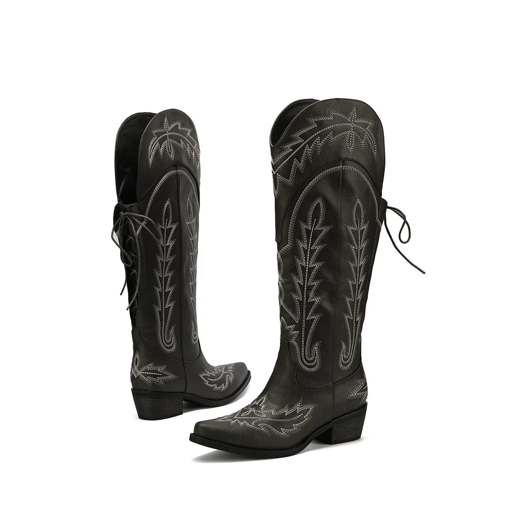 Mountain Edge Supply Women's Knee High Cowboy Boots