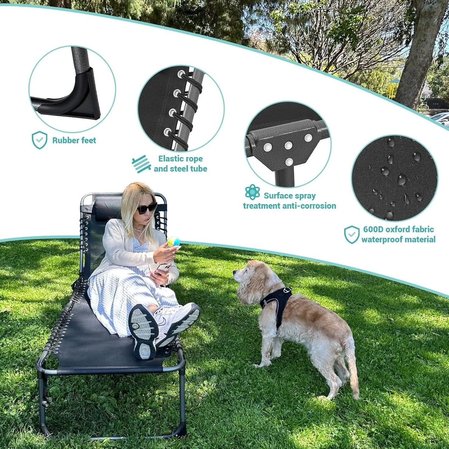 2 Pack Chaise Lounge Shoulder Strap, Pillow for Comfort