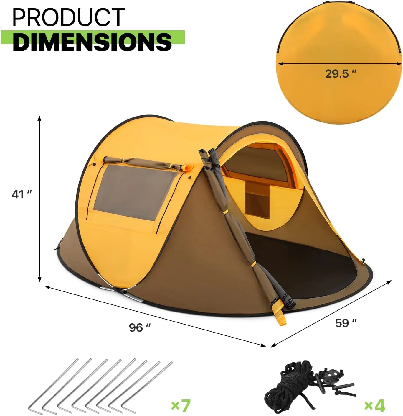 Lightweight 2-Person Pop-Up Camping Tent – Easy Setup & Portable