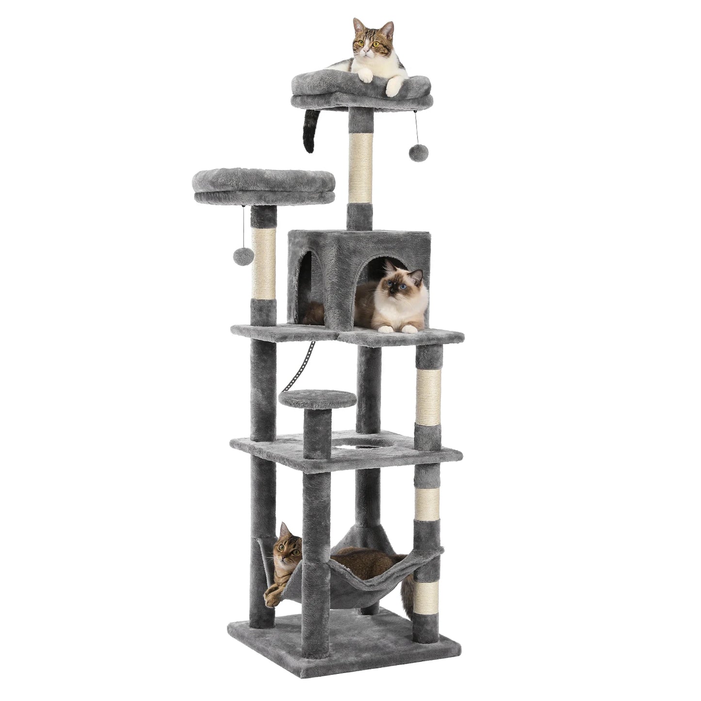 Large Cat Tree for Indoor Cats – 7-Level Activity Castle