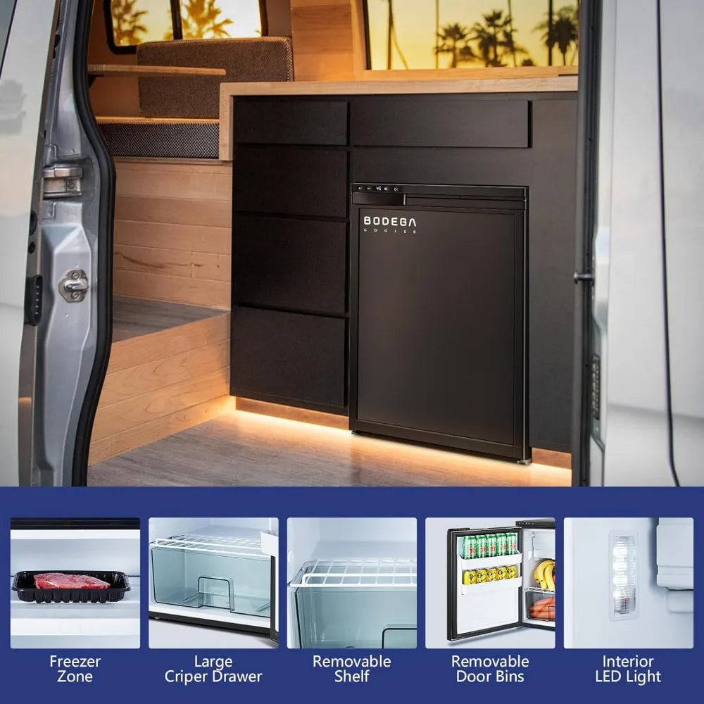 RV Fridge Freezer, WIFI APP Control, 65L (2.3cu.ft.) Portable