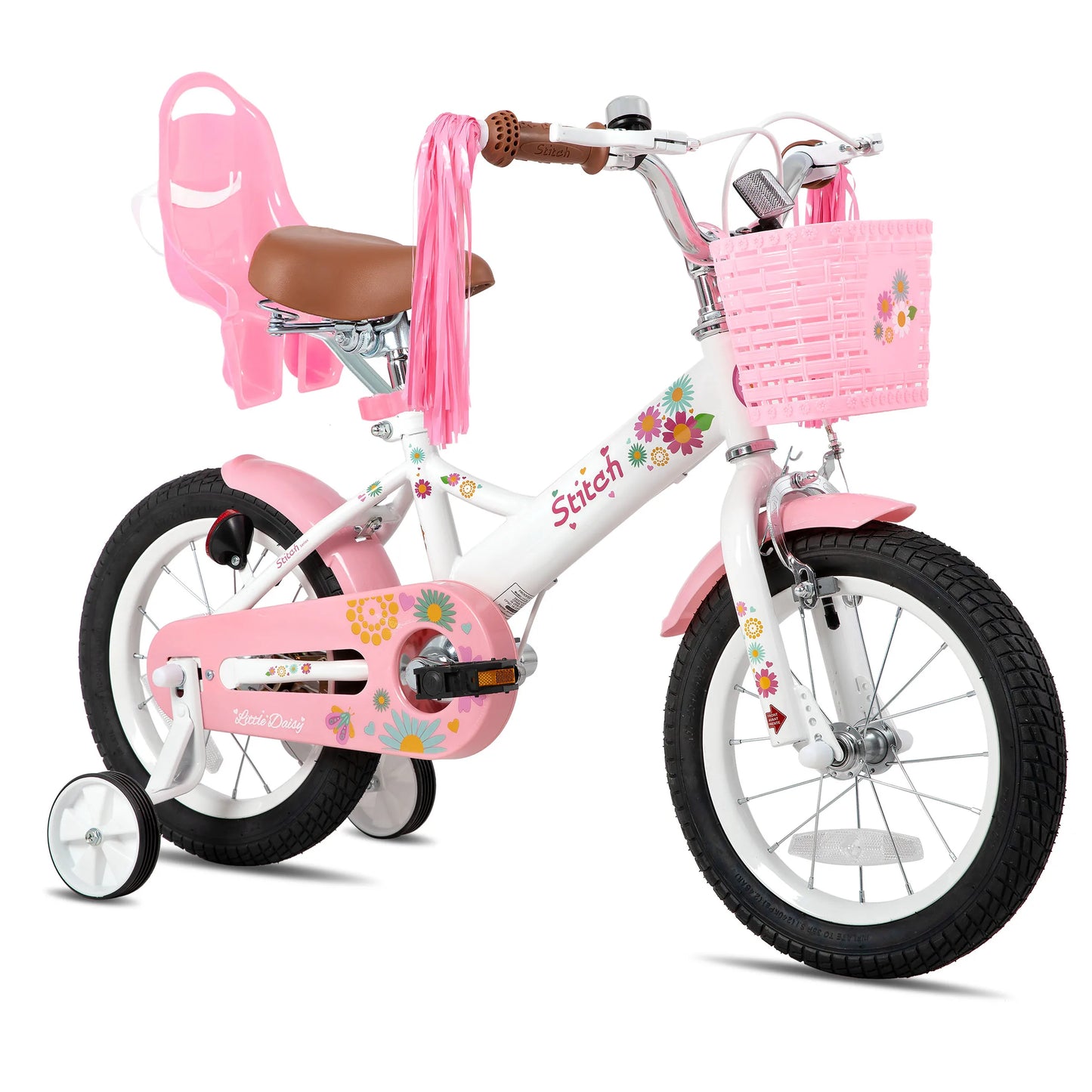 JOYSTAR Kids Bike for Ages 2-7 with Doll Seat & Streamers