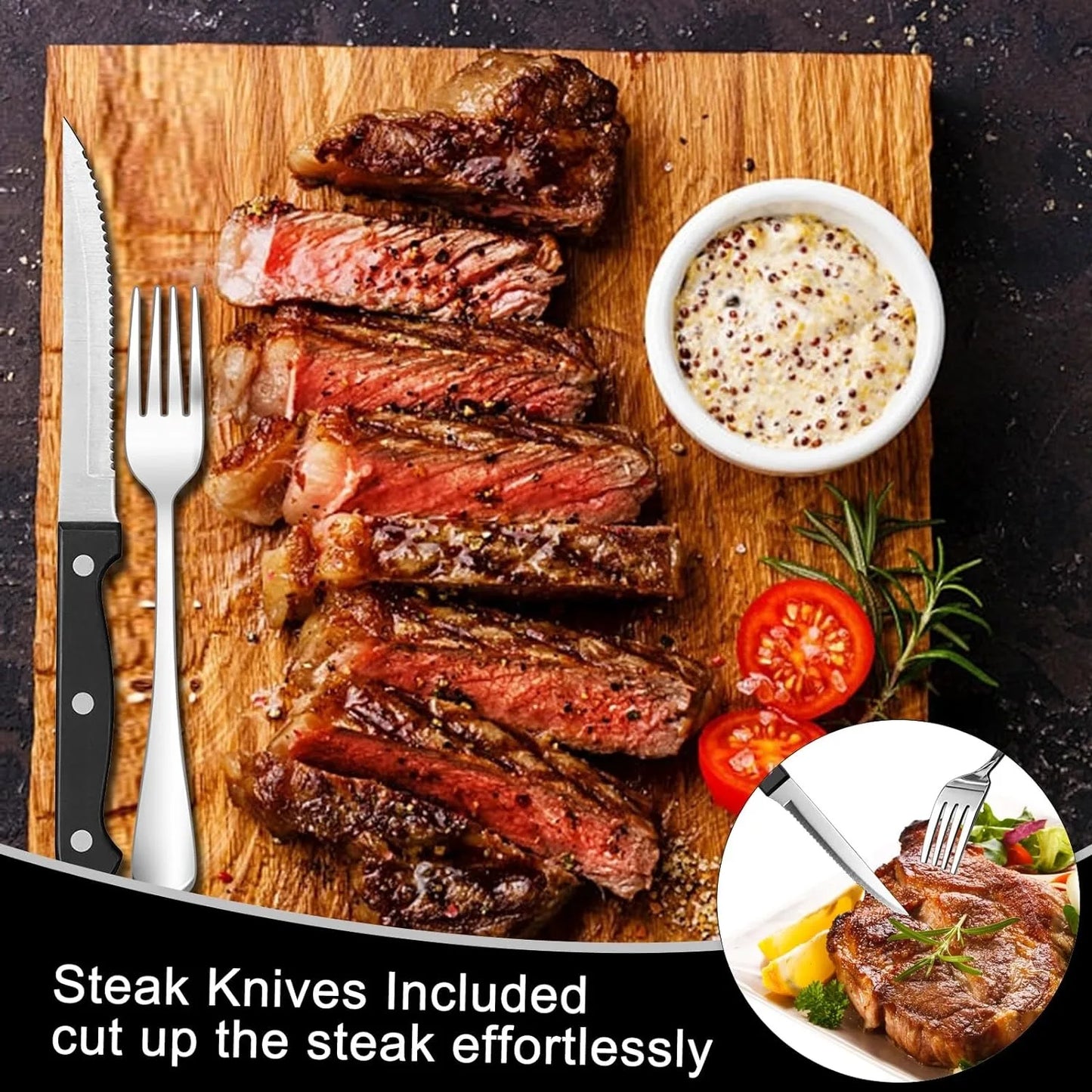 49-Piece Stainless, Service for 8 with Steak Knives