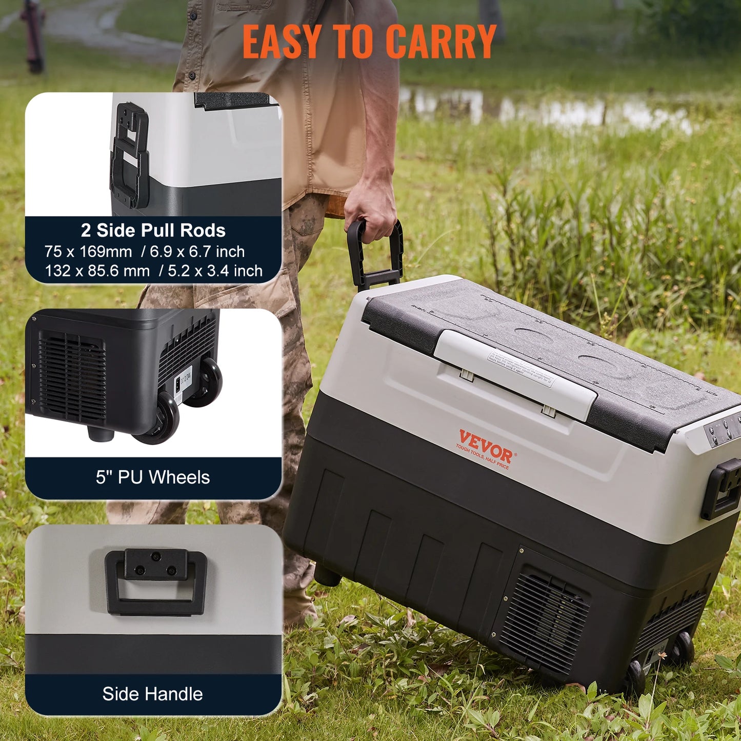 45L/55L Foldable Handle Car Refrigerator for Travel Use