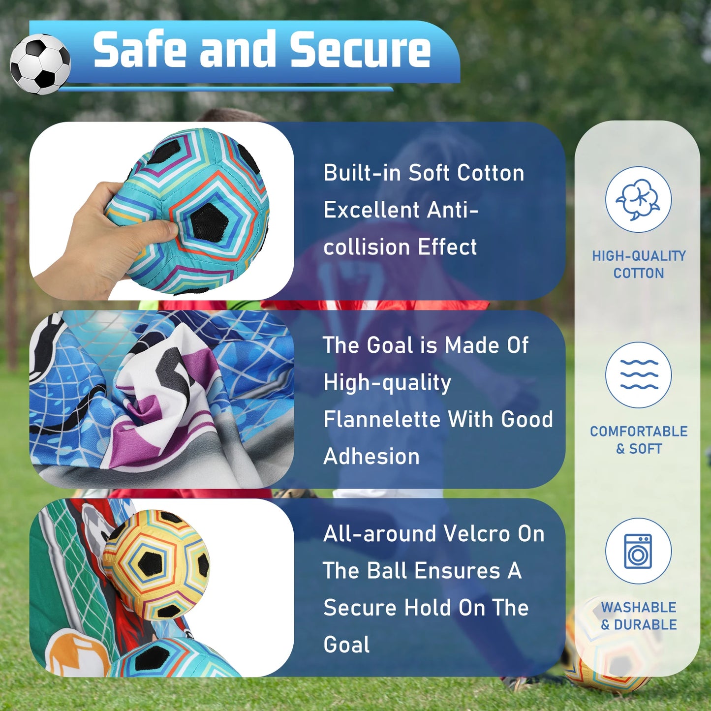 VATOS Football Ball Game Set for Kids Indoor Outdoor Soccer
