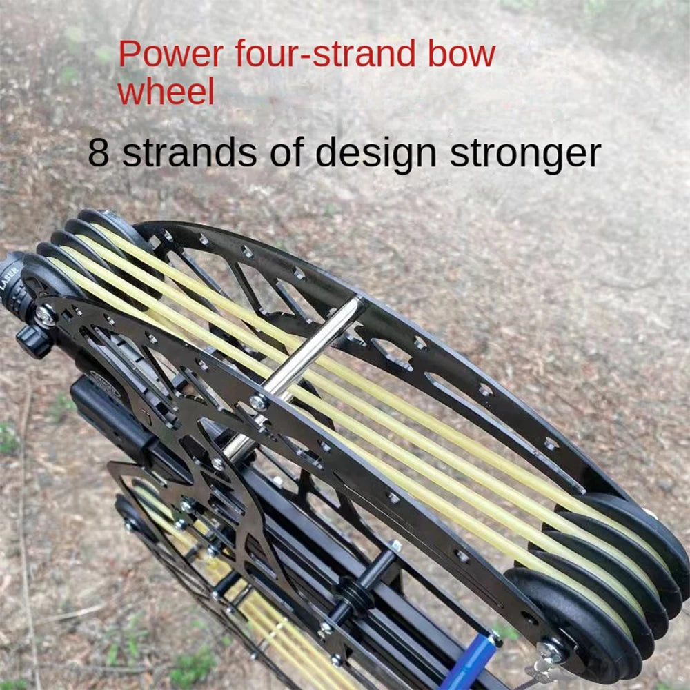 All-metal 50-round compound bow and arrow
