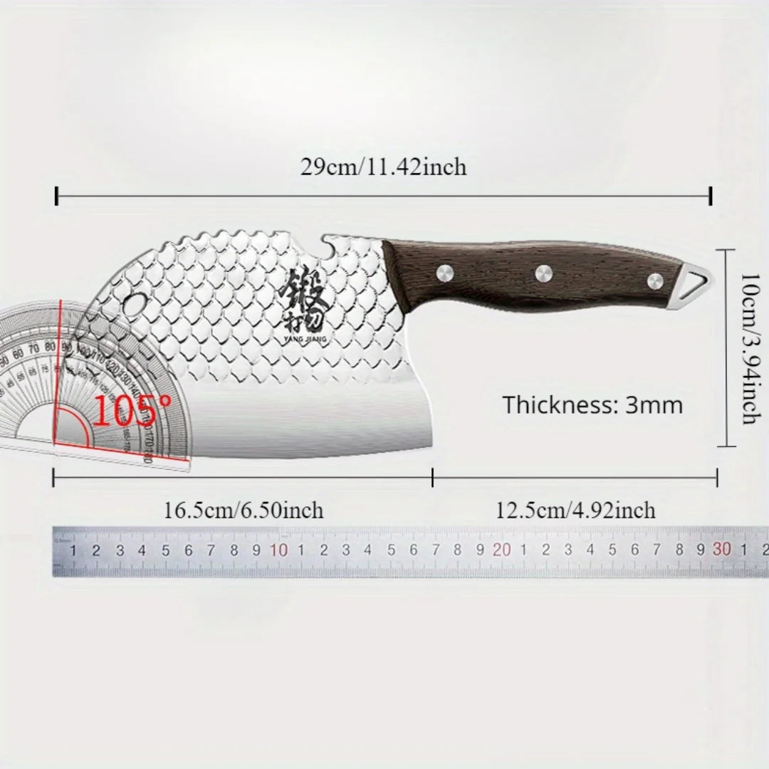 1pc Chef's Sharp Steel Meat Cleaver Knife