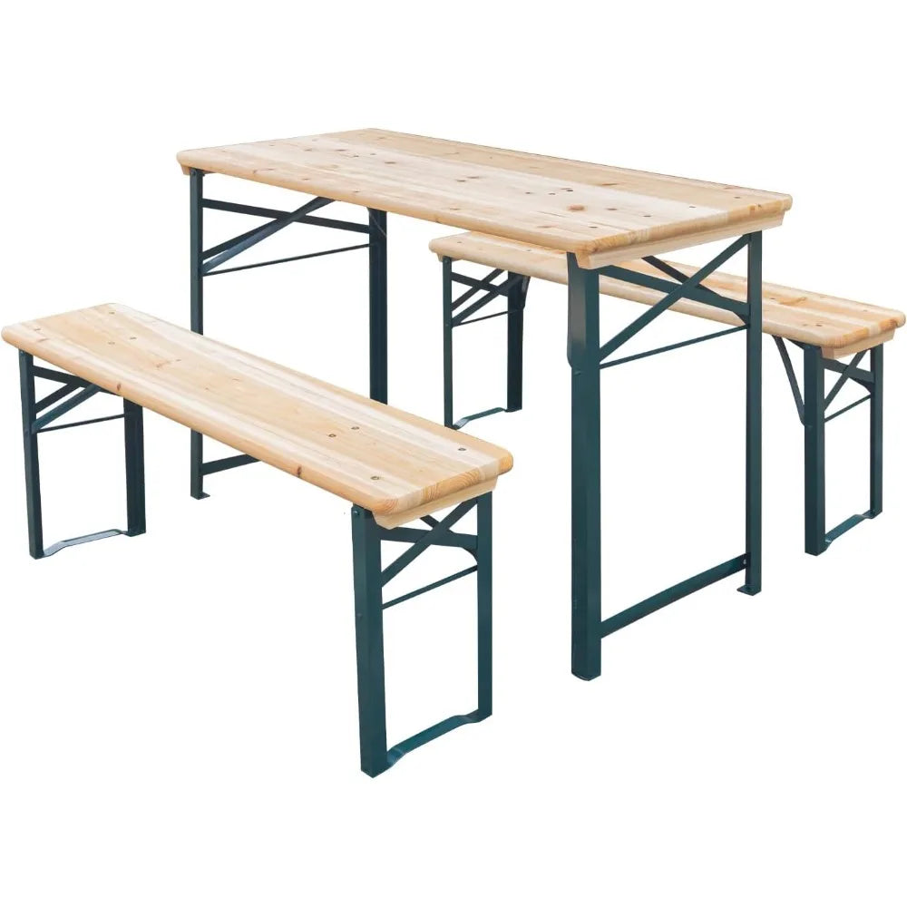 Folding Picnic Table with 2 Benches for Outdoor Fun