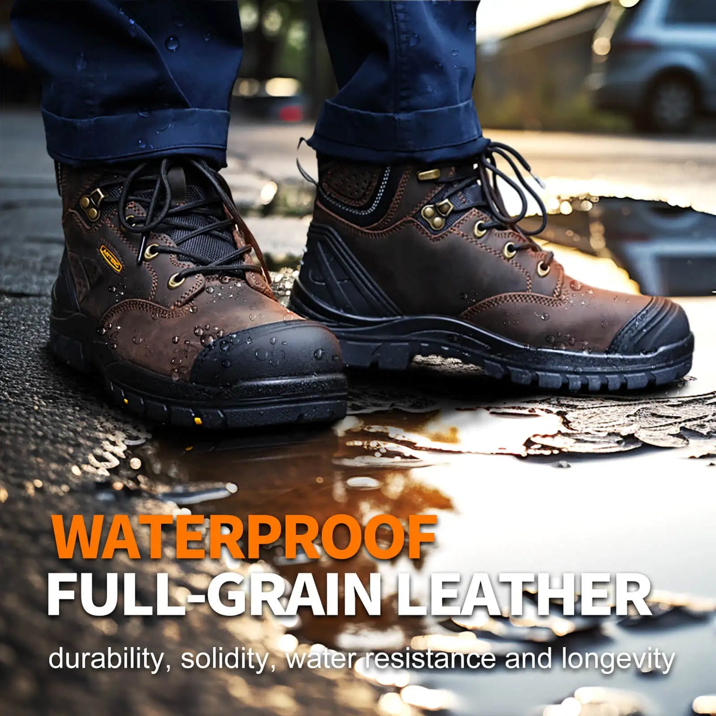 Men's ESD Work Boots with Steel Toe Cap