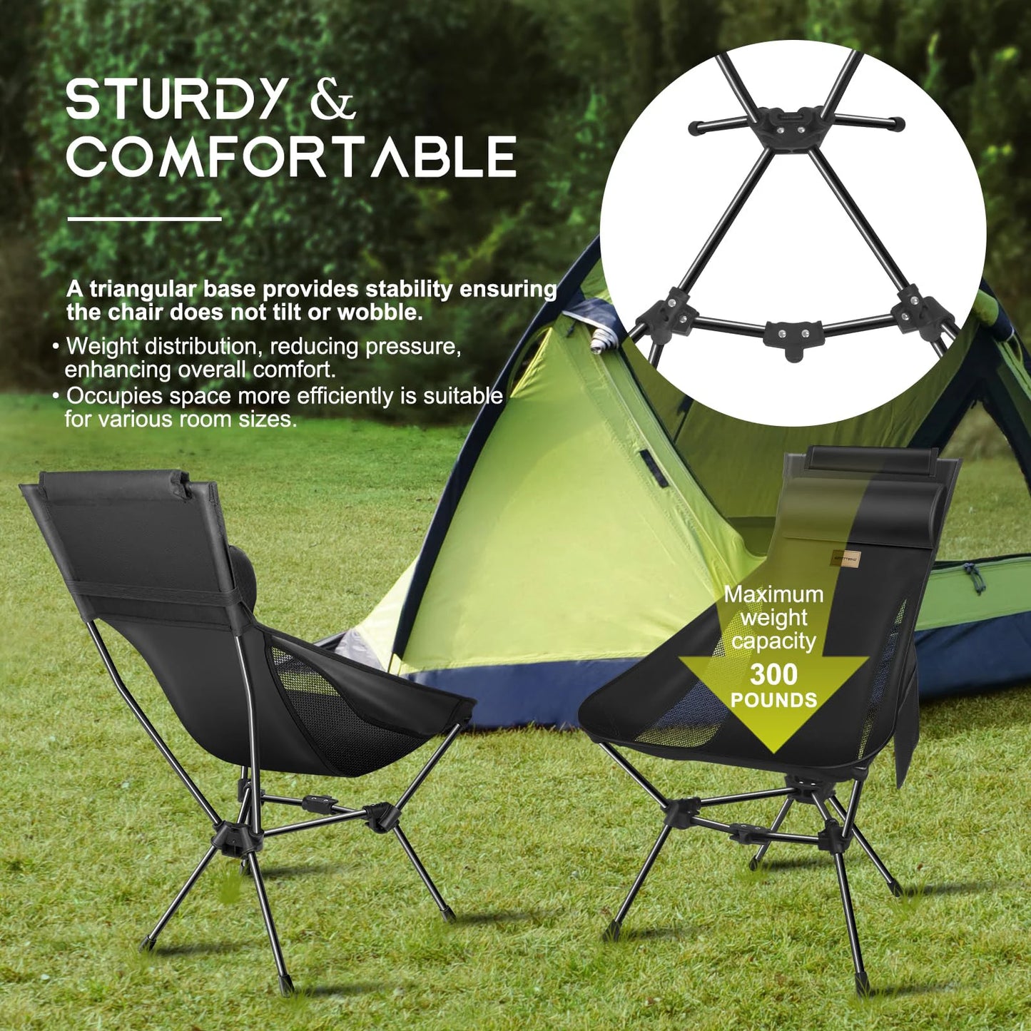 Lightweight Folding Moon Chair for Outdoor Use