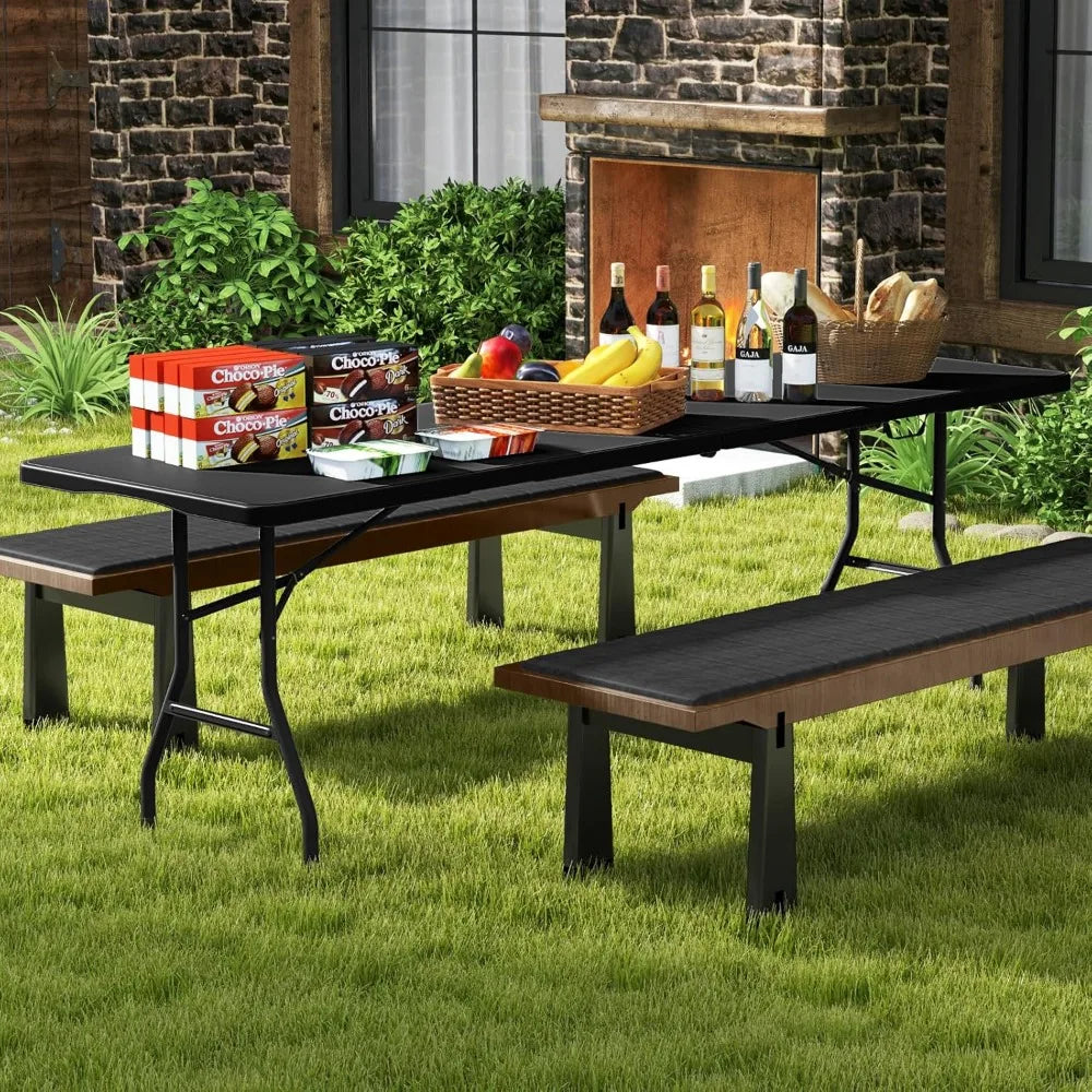 8ft Plastic Heavy Duty Tabletop, Handle, Lock
