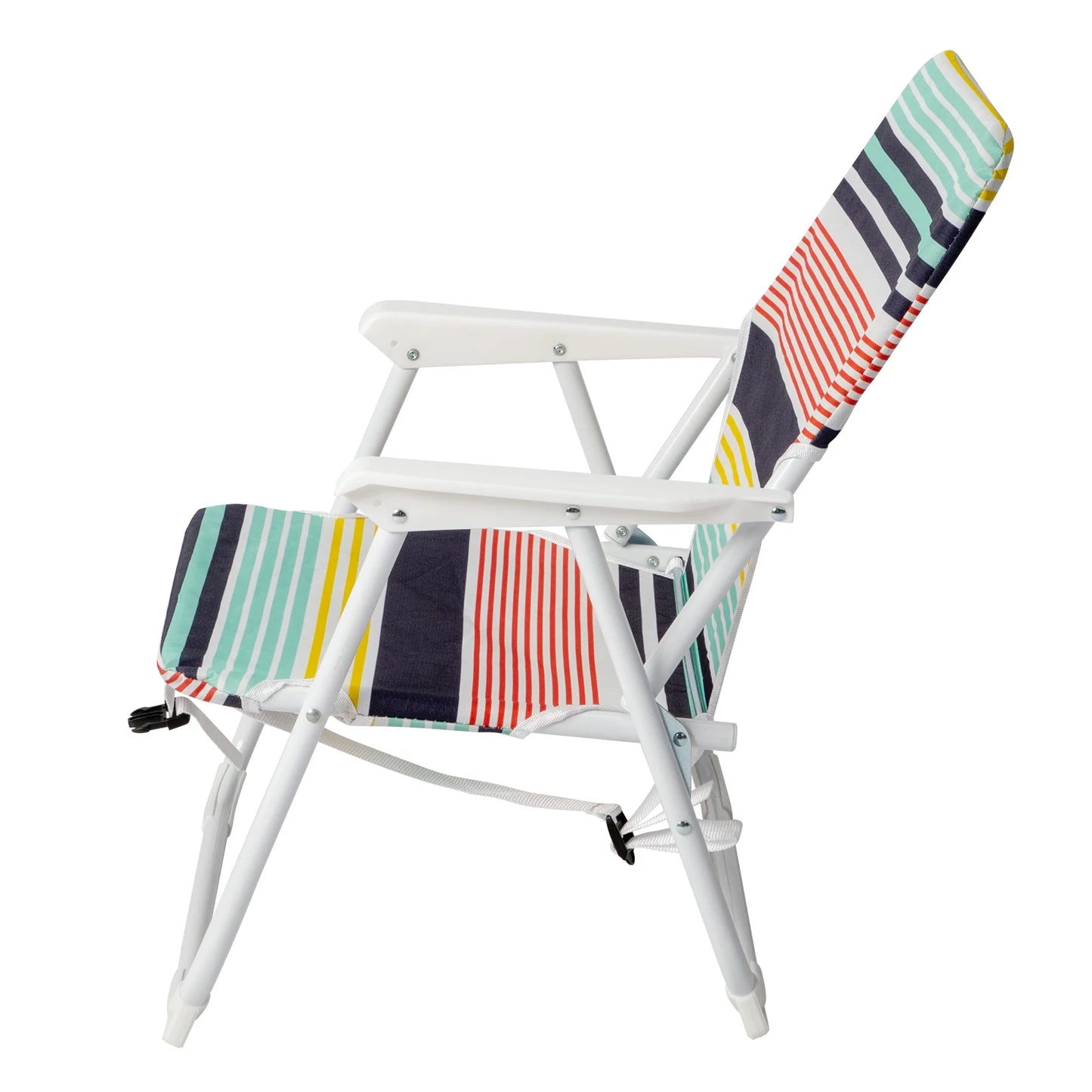 Cloth White Iron Frame Beach Chair Small for Outdoor Use