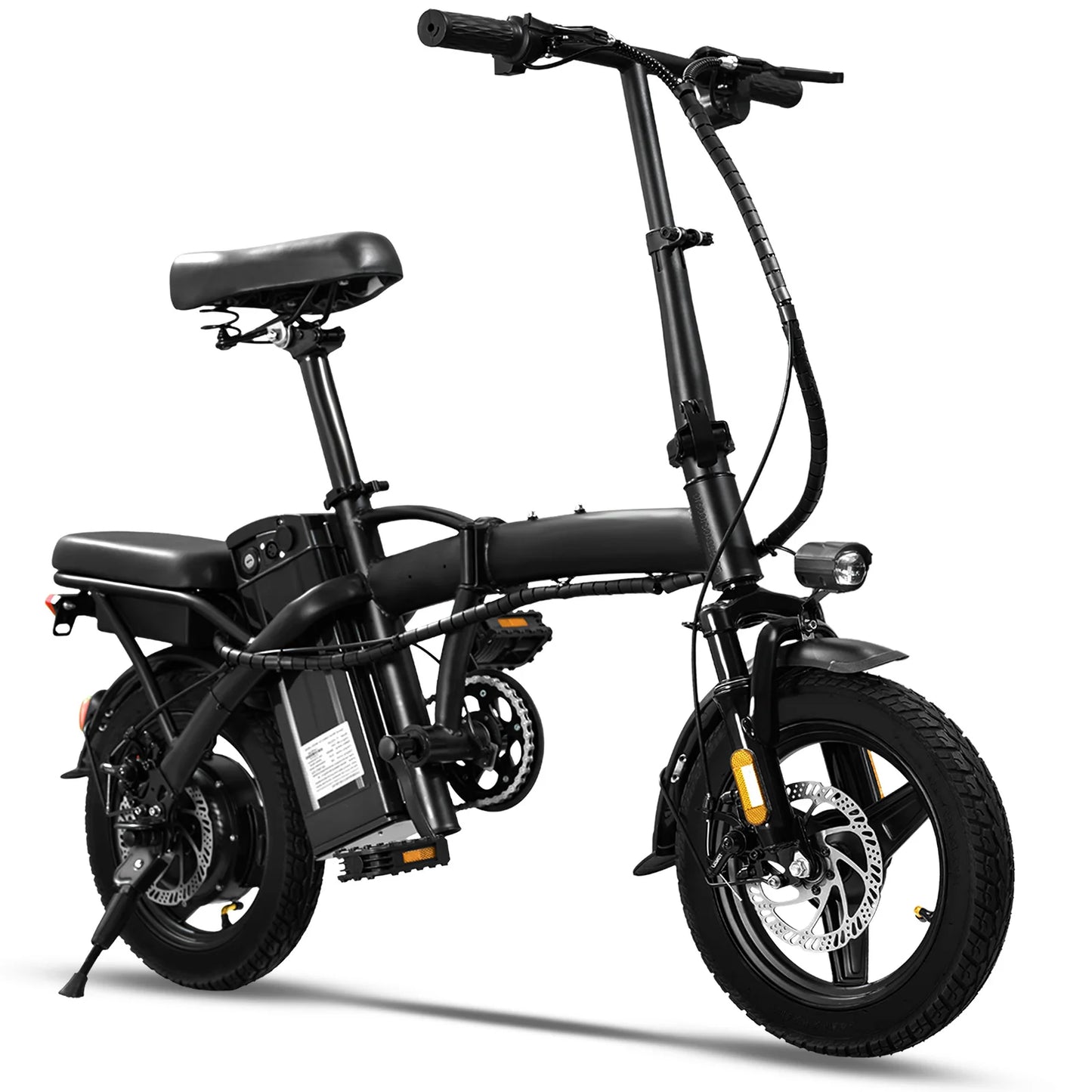 400W Motor Adult Electric Bicycle Foldable With Seat Basket