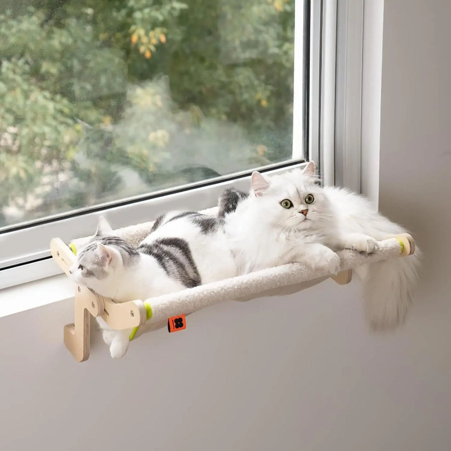 Mewoofun Cat Window Perch Lounge Mount Hammock Bed Large Beige