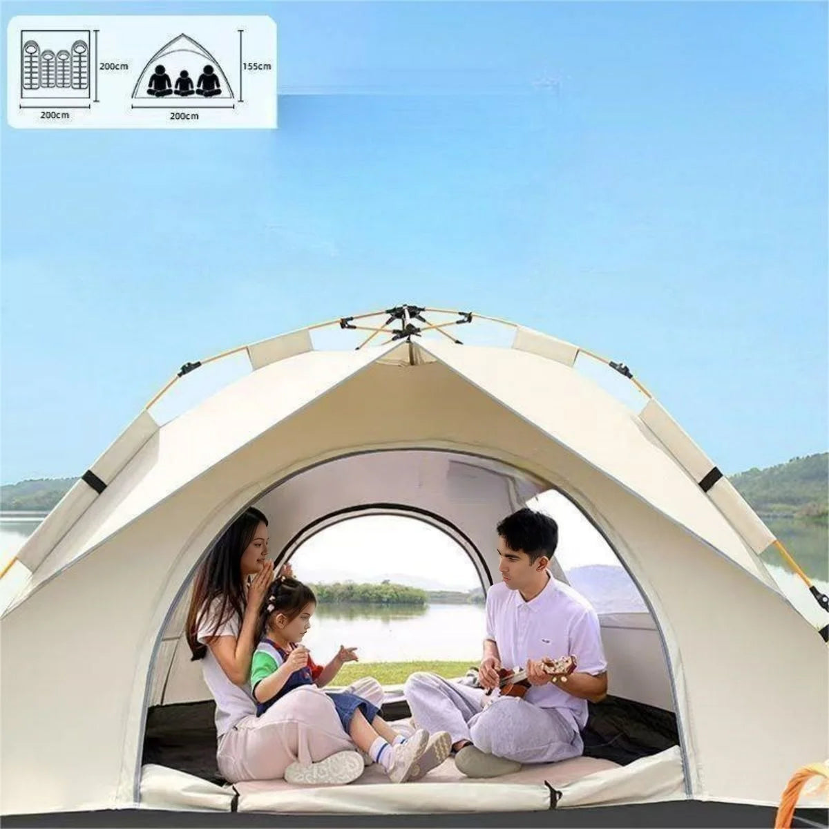 Automatic Quick Opening Camping Tent For Self Driving