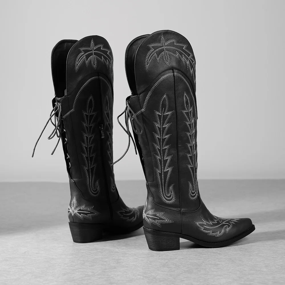 Mountain Edge Supply Women's Knee High Cowboy Boots