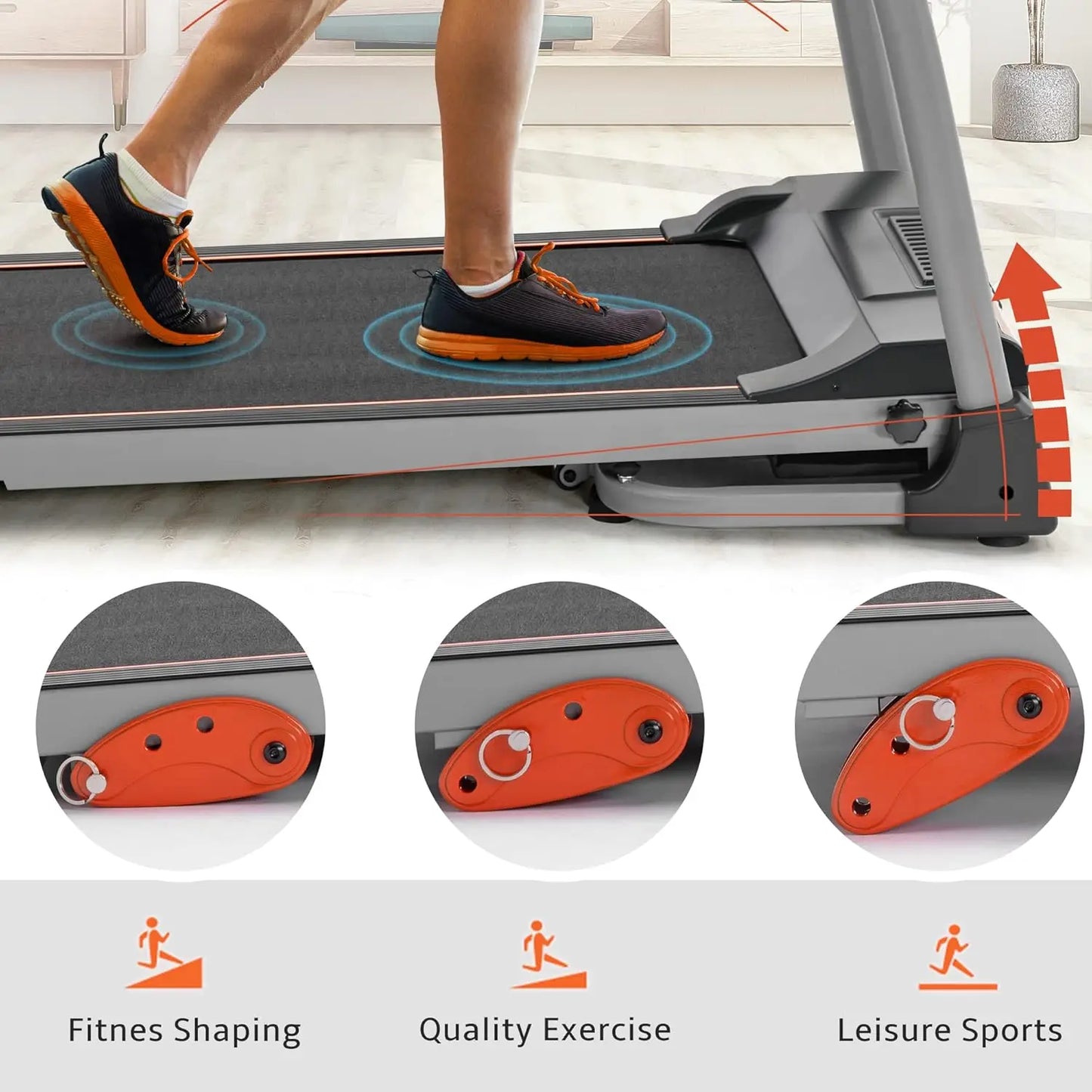 Folding Incline, 2.5HP Treadmill, Running, Walking