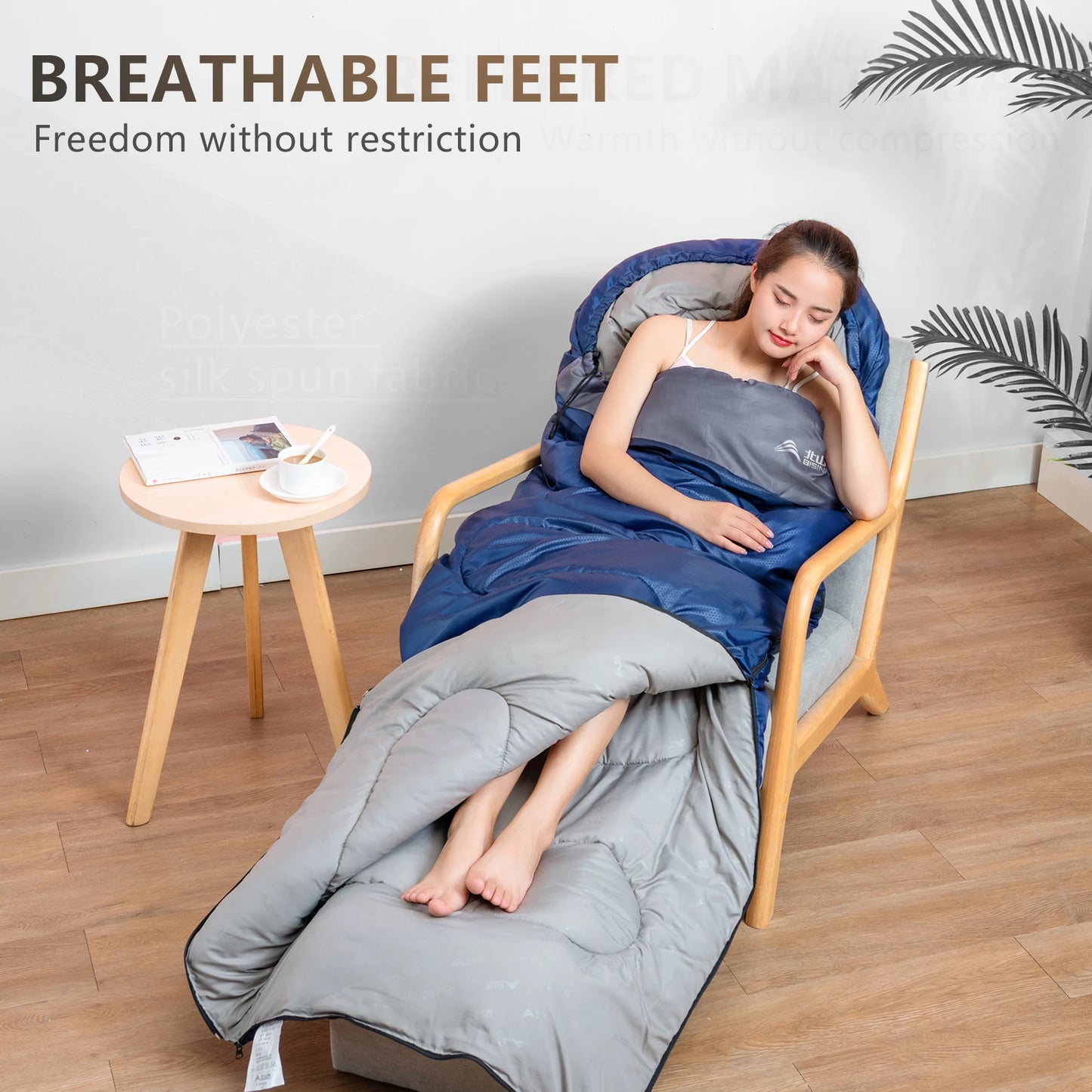 Winter Envelope Sleeping Bag for Cold Weather