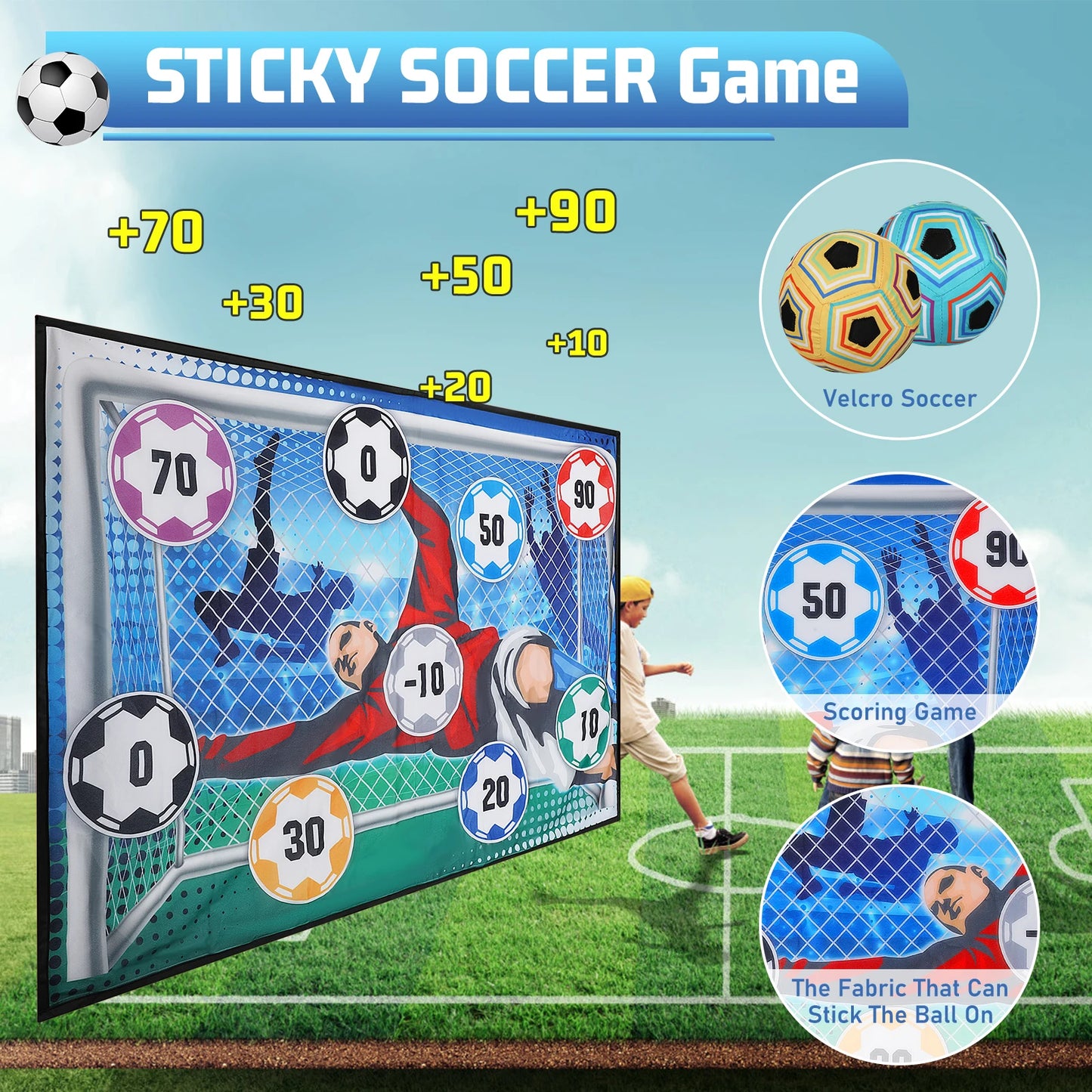 VATOS Football Ball Game Set for Kids Indoor Outdoor Soccer