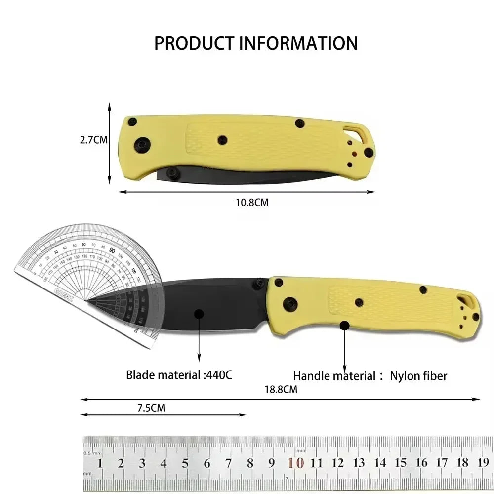 BM535 folding knife 440c steel blade hunting