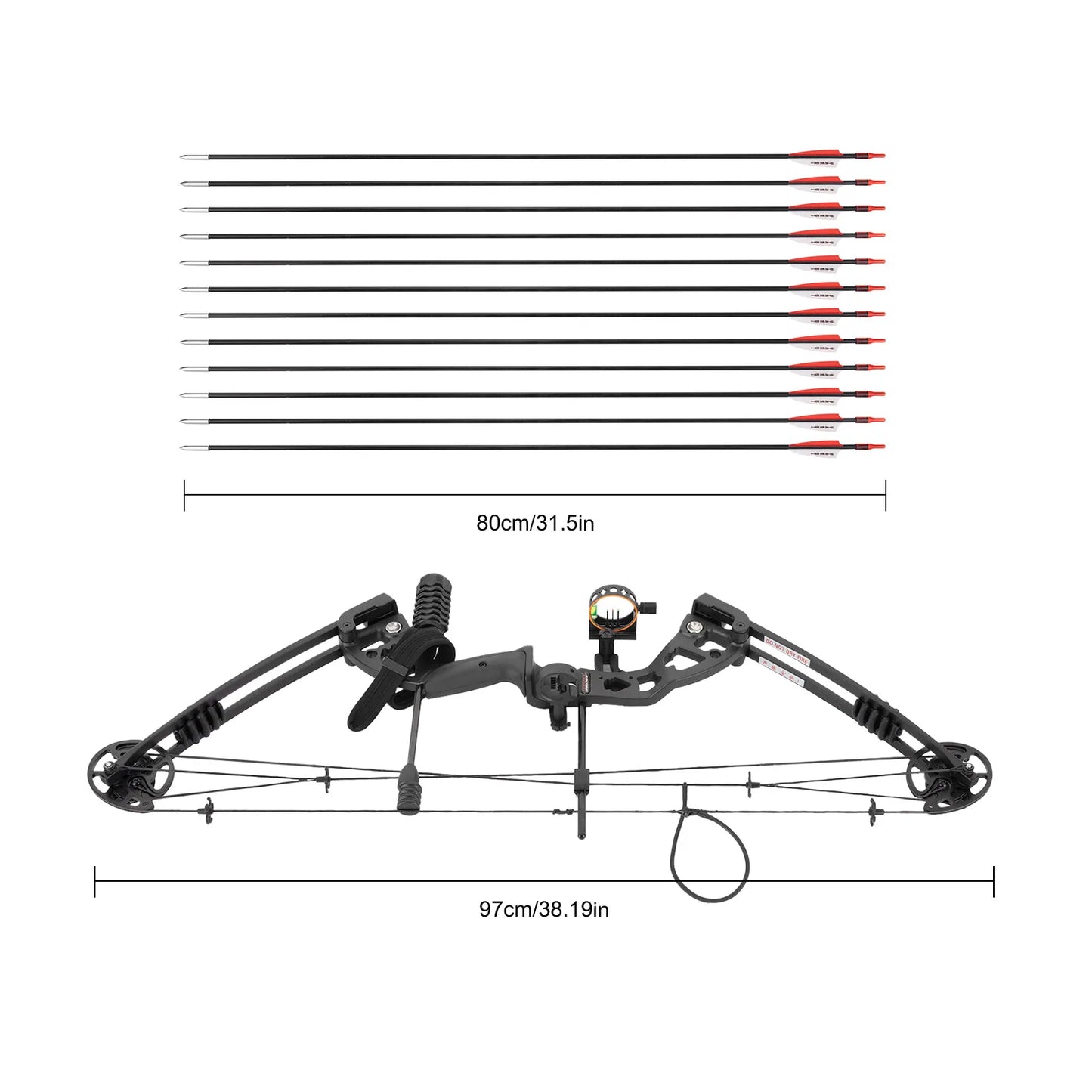 Bow w/ 12x Arrows Set Right Hand