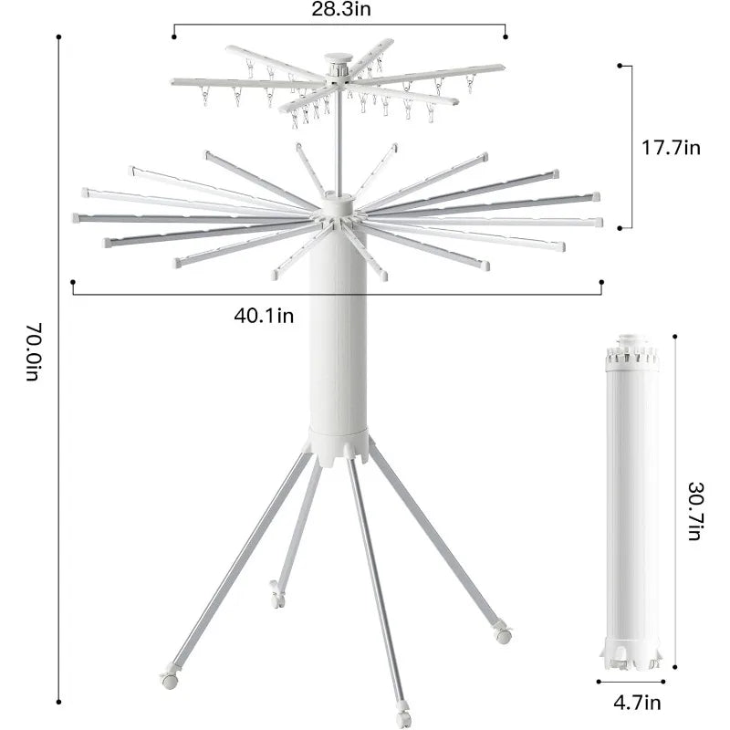 Four-Legged Clothes Drying Rack, Foldable
