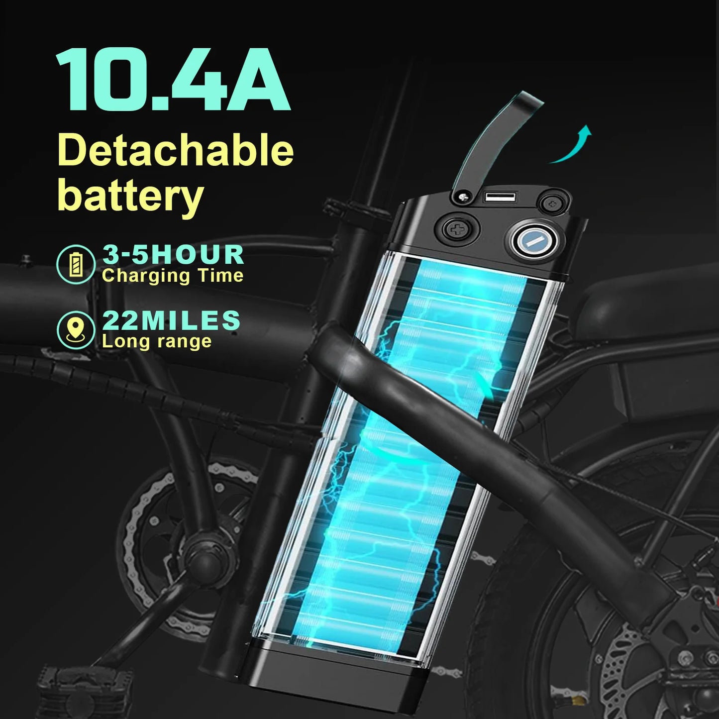 400W Motor Adult Electric Bicycle Foldable With Seat Basket