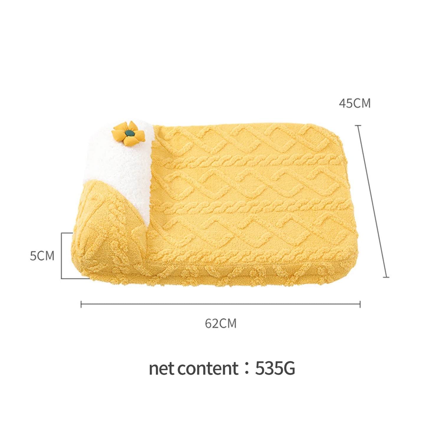 1Pcs/Lot Cute Yellow Cream Cat Beds With Crumb Pillow Comfy