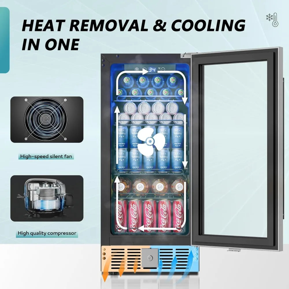 15 inch beverage refrigerator